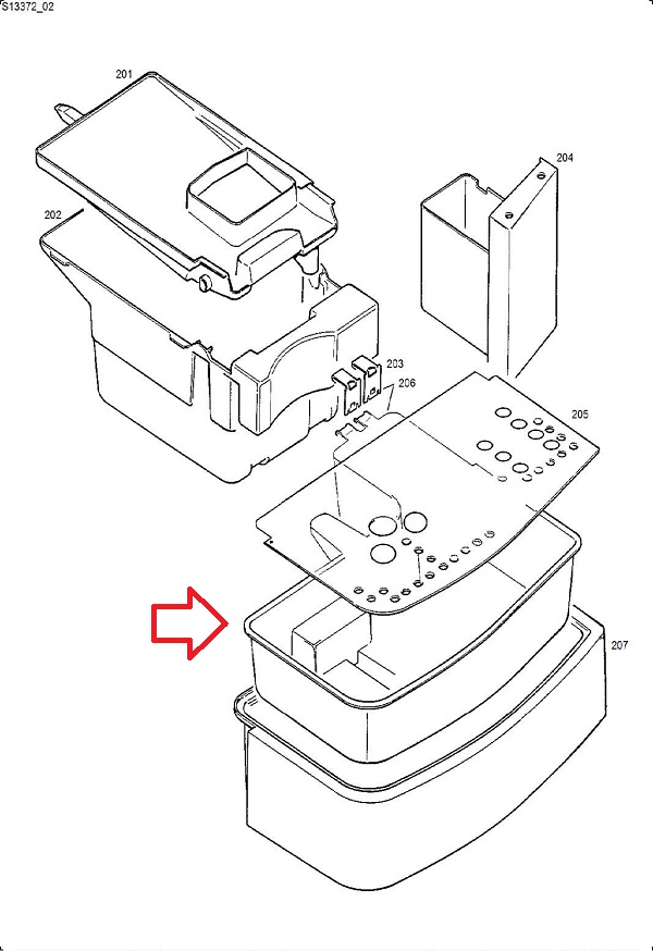 Jura Impressa X7-X9 Drip Tray Diagram